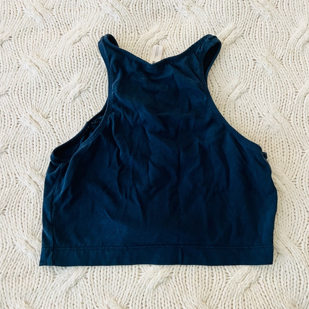 Navy Nike Reworked Cropped Tank Top - Picture 3 of 3